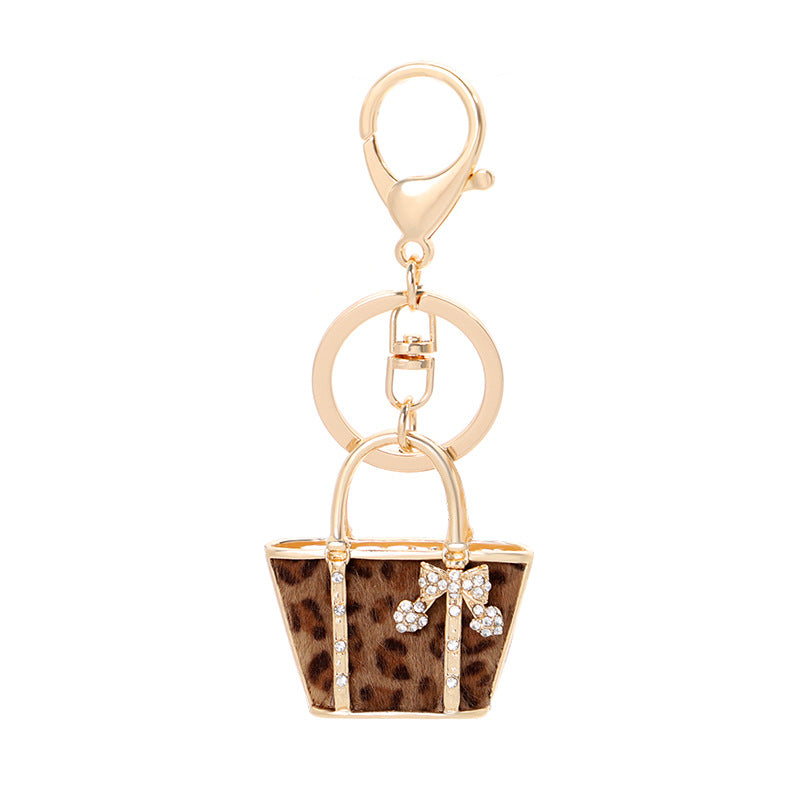 Wholesale Leopard Mini Bag Shape Alloy Keychain ACC-KC-ChenHui005