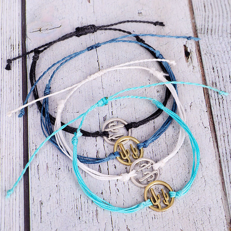 Wholesale Creative bracelet wax line handmade cactus bracelet