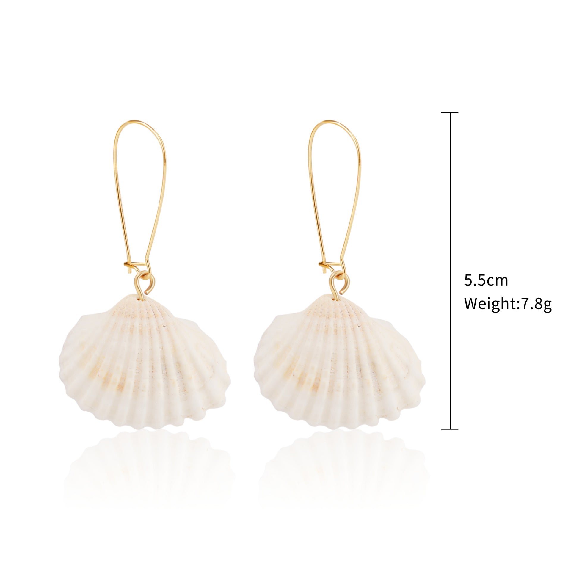 Wholesale European and American Cross-border Bohemian Ins Marine Jewelry Pearl Shell Earrings Alloy Natural Summer Shell Earrings