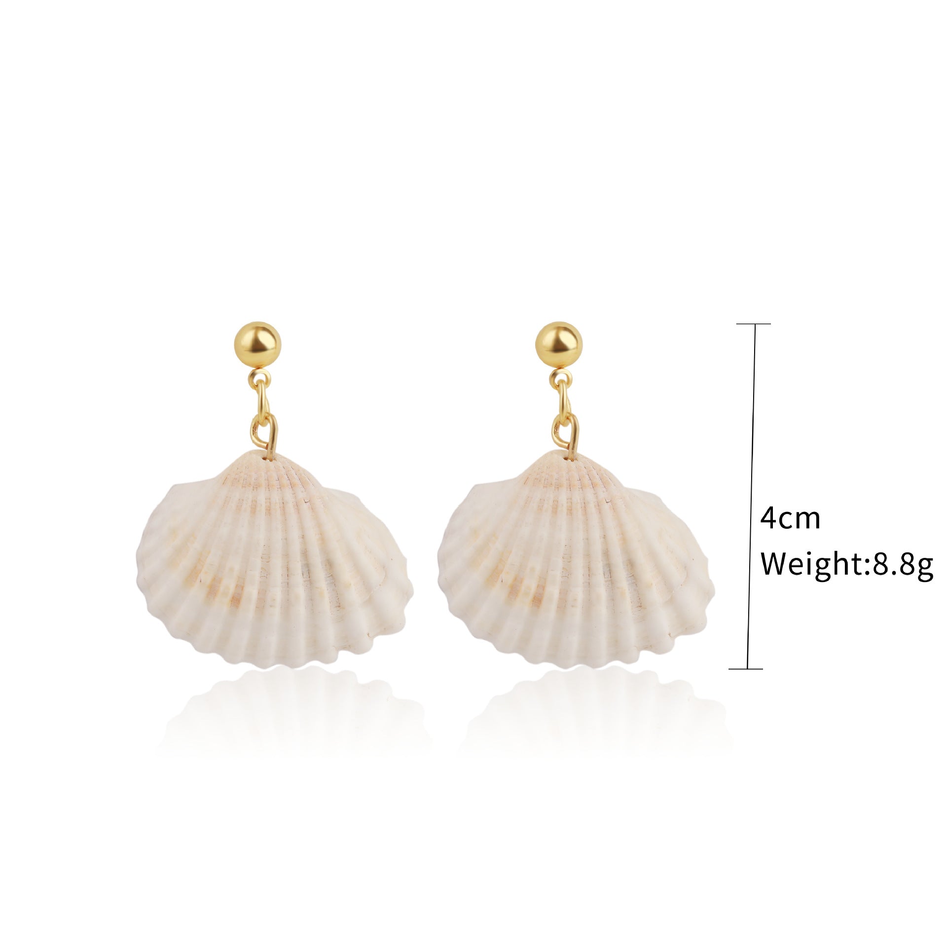 Wholesale European and American Cross-border Bohemian Ins Marine Jewelry Pearl Shell Earrings Alloy Natural Summer Shell Earrings