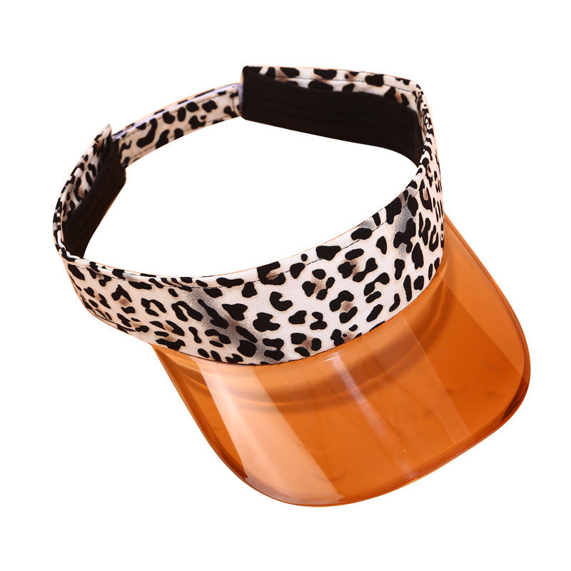 Wholesale PVC Empty Top Hat Leopard Print Sun Hat ACC-HT-LvYi005