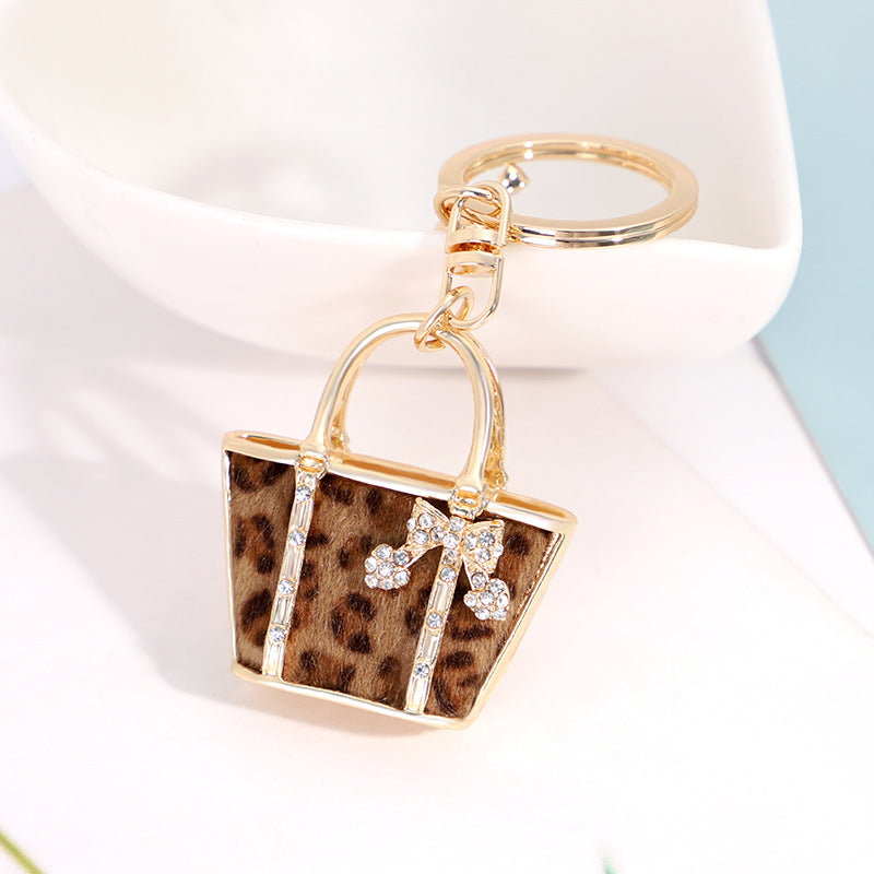 Wholesale Leopard Mini Bag Shape Alloy Keychain ACC-KC-ChenHui005