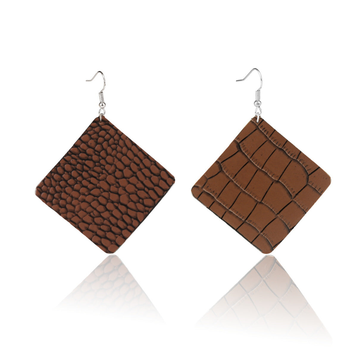 Wholesale  Double-layer Teardrop-shaped PU Leather Earrings suit American Flag Independence Day Earrings