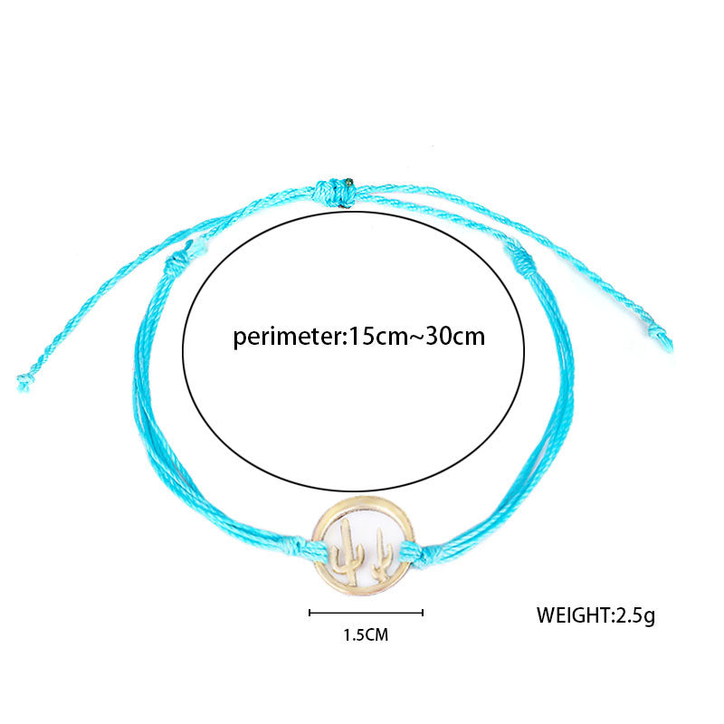 Wholesale Creative bracelet wax line handmade cactus bracelet