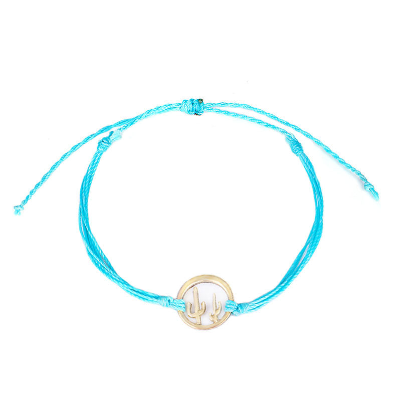 Wholesale Creative bracelet wax line handmade cactus bracelet