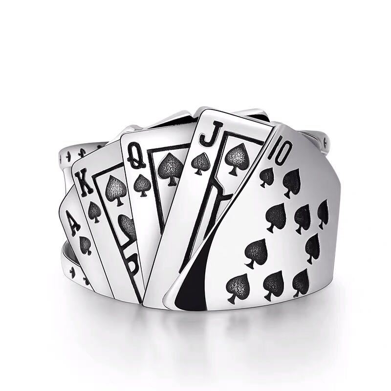 Wholesale  Square Flush Men' s Poker Ring