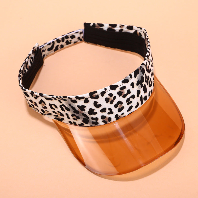 Wholesale PVC Empty Top Hat Leopard Print Sun Hat ACC-HT-LvYi005