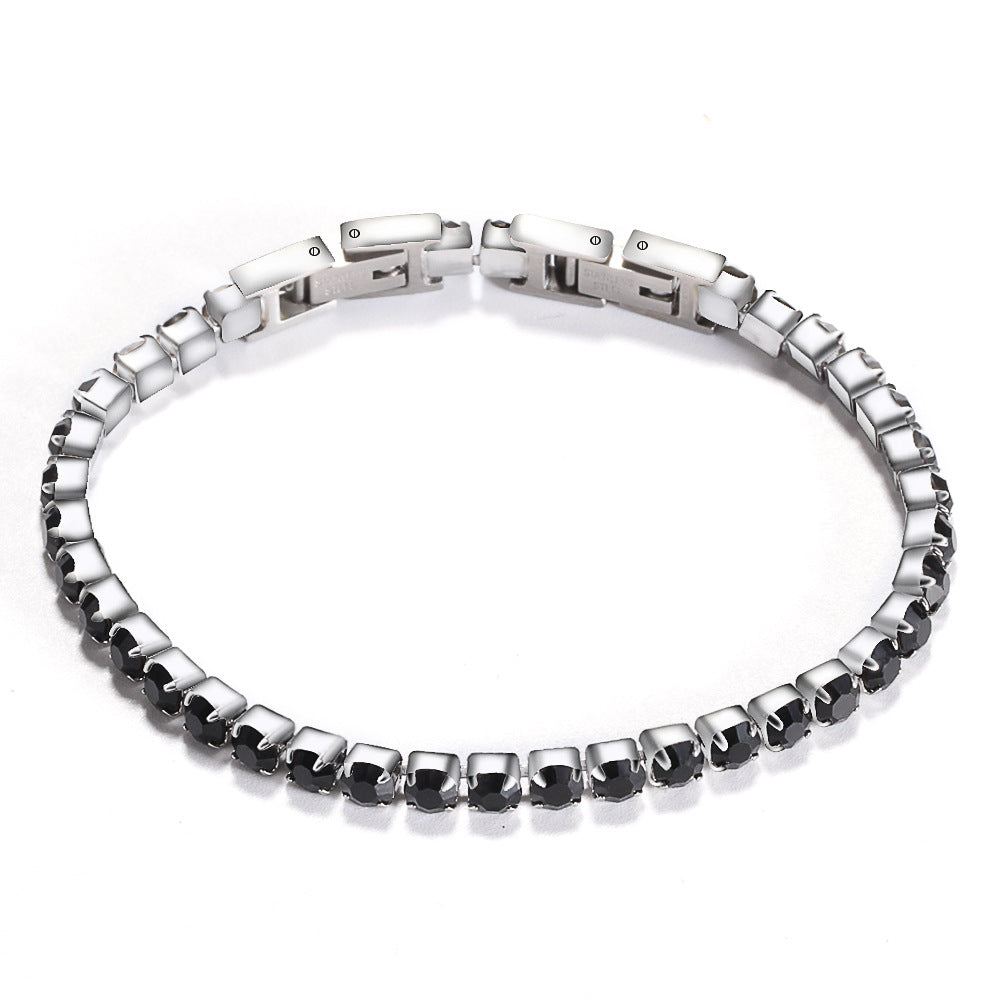 Wholesale Titanium Steel Bracelets Inlaid Zirconium Bracelet Tennis Chain ACC-BT-ZhongZhe009