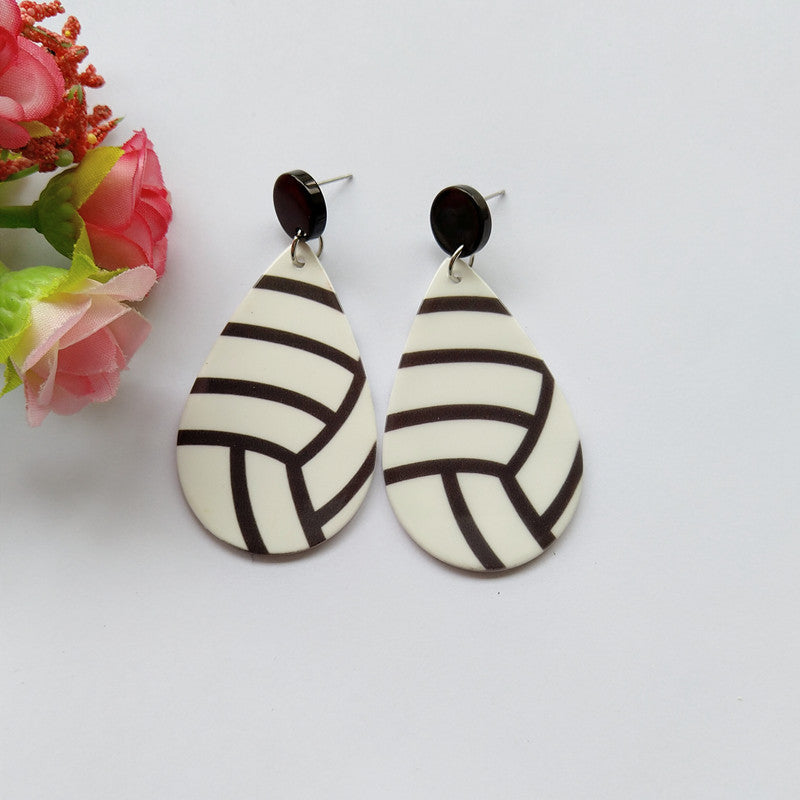 Wholesale  Exaggerated Spherical Pattern Acrylic Material Geometric Earrings