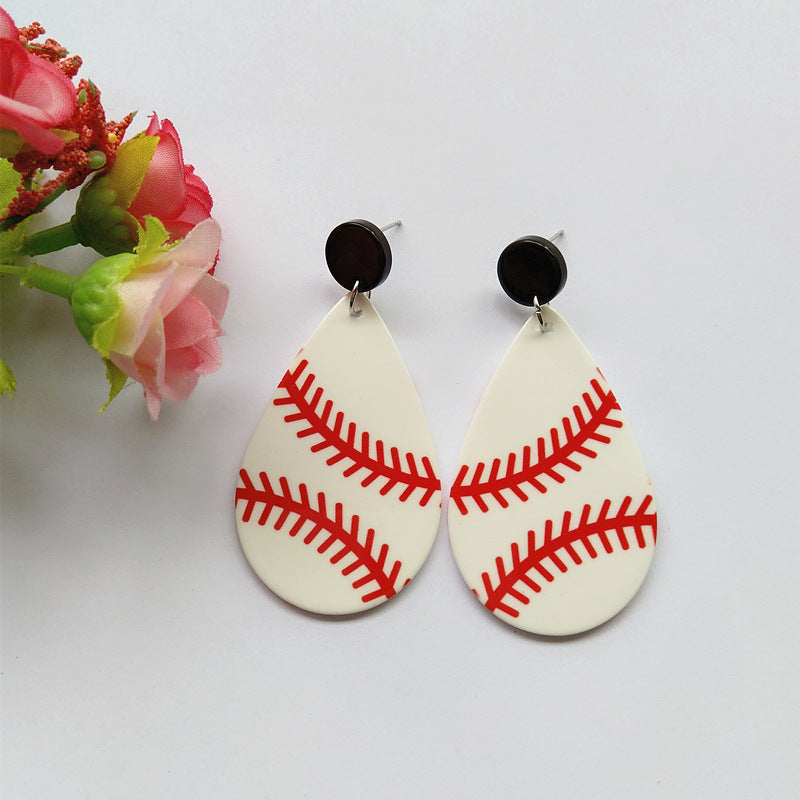 Wholesale  Exaggerated Spherical Pattern Acrylic Material Geometric Earrings