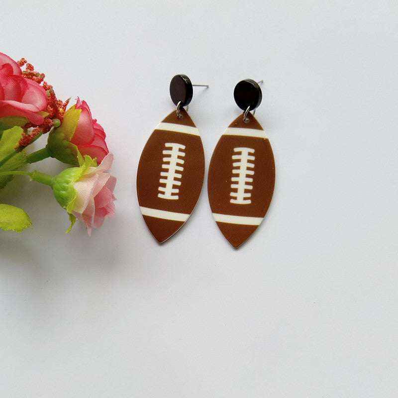Wholesale  Exaggerated Spherical Pattern Acrylic Material Geometric Earrings