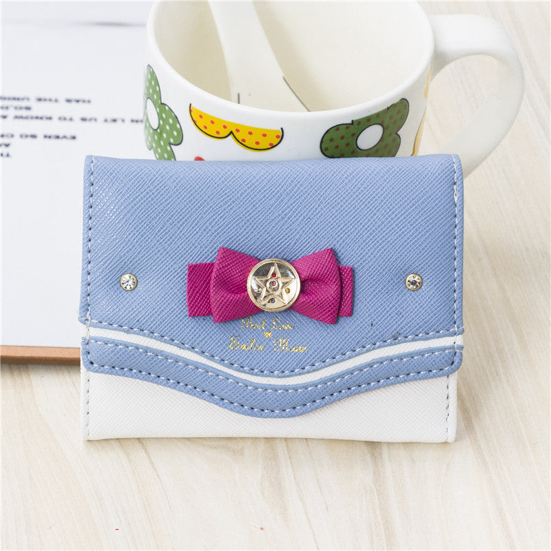 Wholesale Contrast Color Bow Cute Wallet ACC-WT-Weiw005