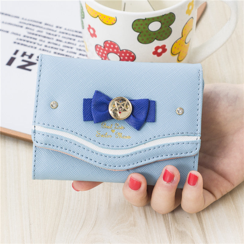 Wholesale Contrast Color Bow Cute Wallet ACC-WT-Weiw005