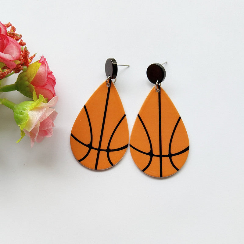 Wholesale  Exaggerated Spherical Pattern Acrylic Material Geometric Earrings