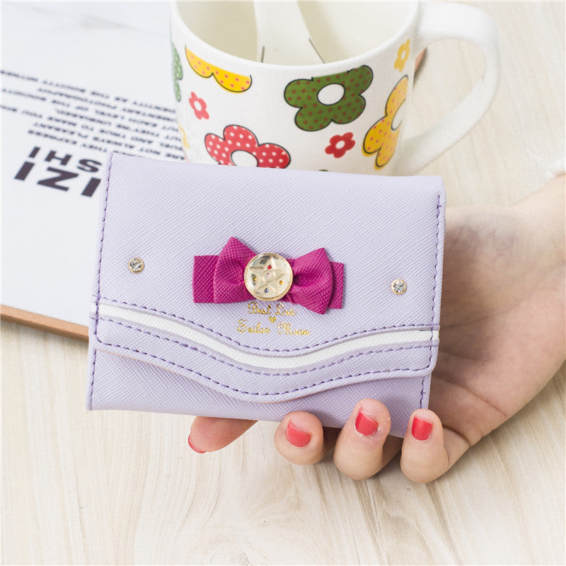 Wholesale Contrast Color Bow Cute Wallet ACC-WT-Weiw005