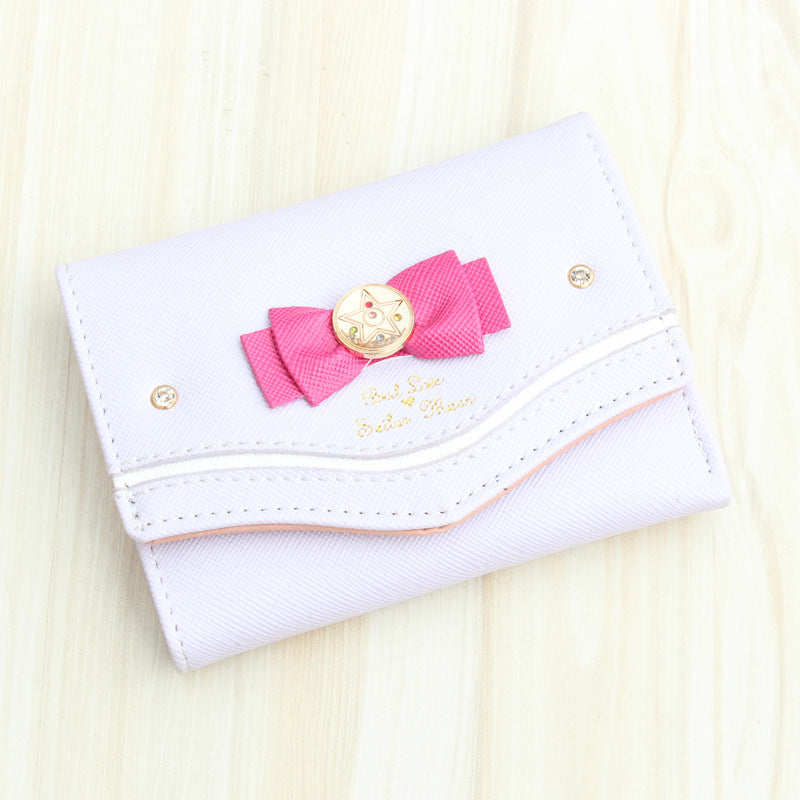 Wholesale Contrast Color Bow Cute Wallet ACC-WT-Weiw005