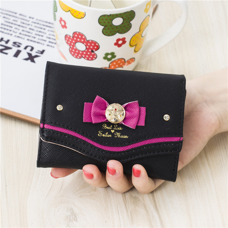 Wholesale Contrast Color Bow Cute Wallet ACC-WT-Weiw005