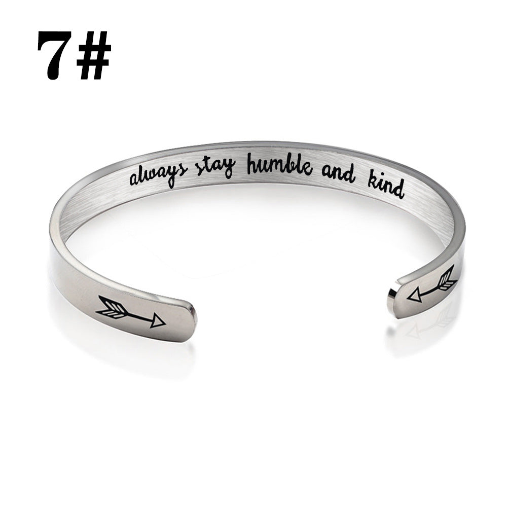 Wholesale Stainless Steel Bracelets C Shape Open Bracelet ACC-BT-Huhe002