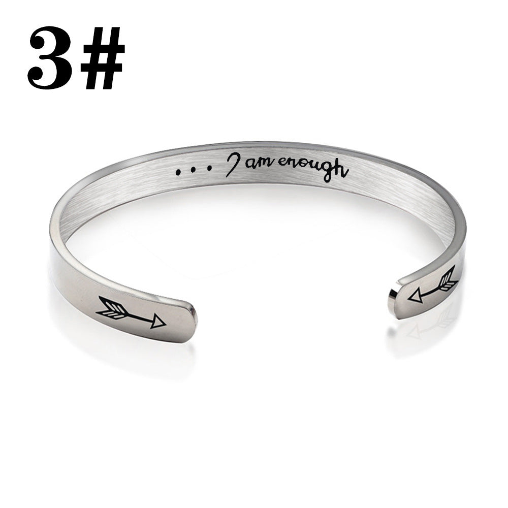 Wholesale Stainless Steel Bracelets C Shape Open Bracelet ACC-BT-Huhe002