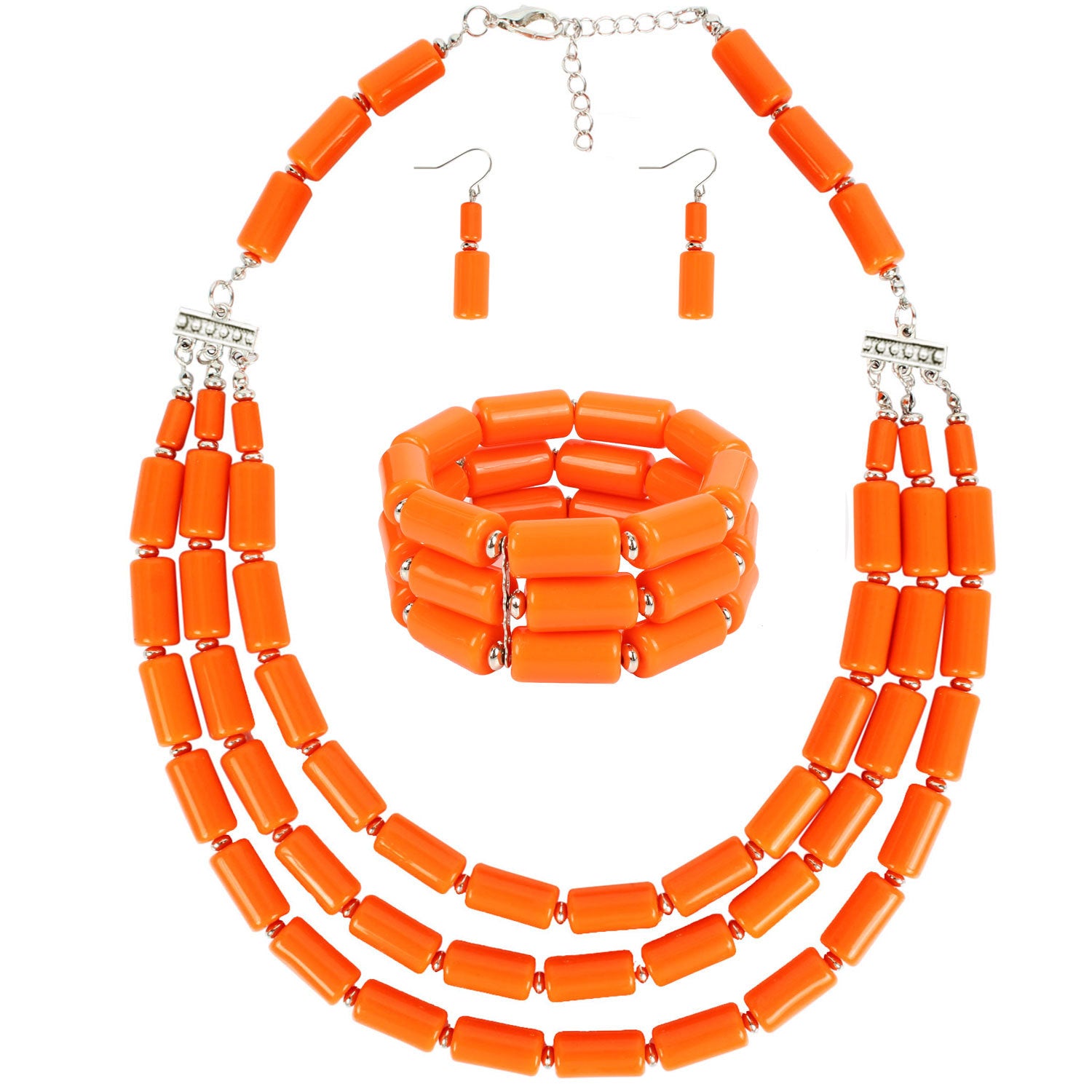 Wholesale Beaded Three-piece Multi-layer Necklace Set Bead Necklaces ACC-NE-Tengc001