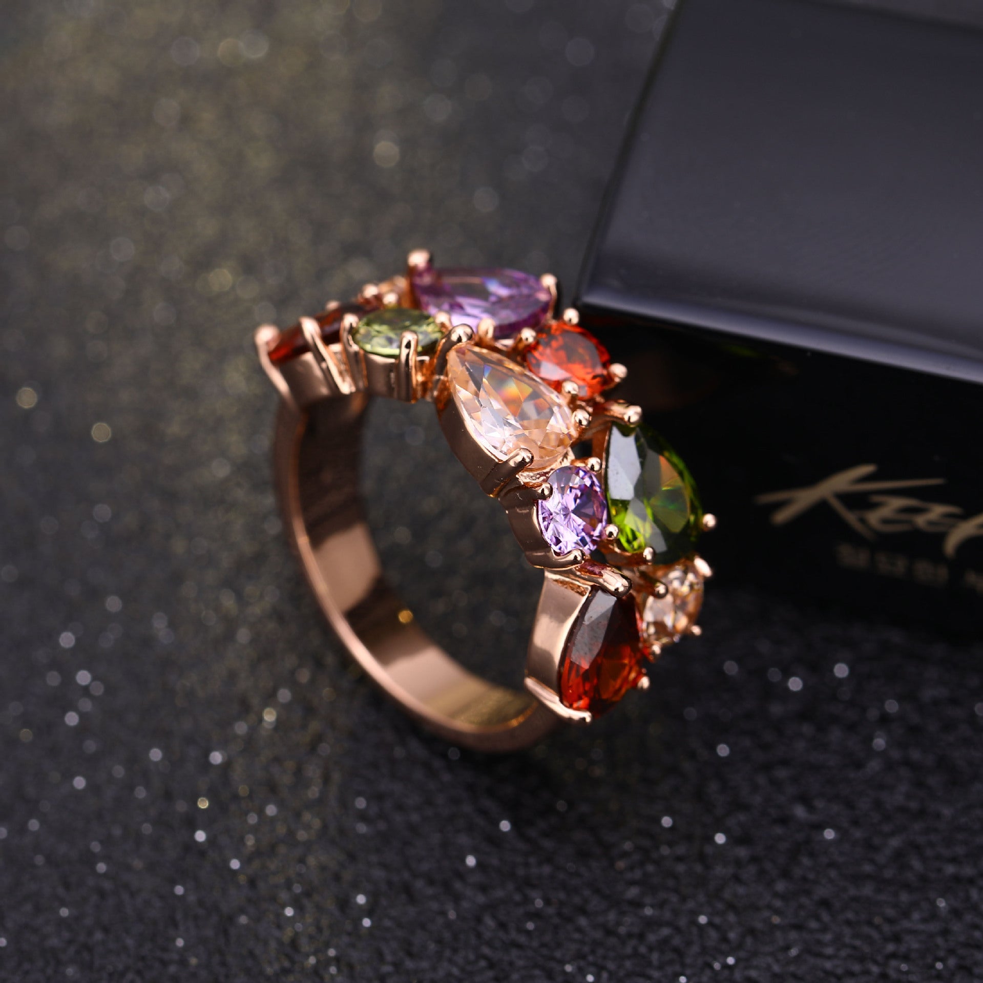 Wholesale Butterfly Jewelry  Colorful Zircon Ring