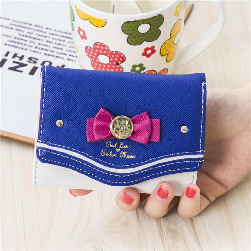 Wholesale Contrast Color Bow Cute Wallet ACC-WT-Weiw005