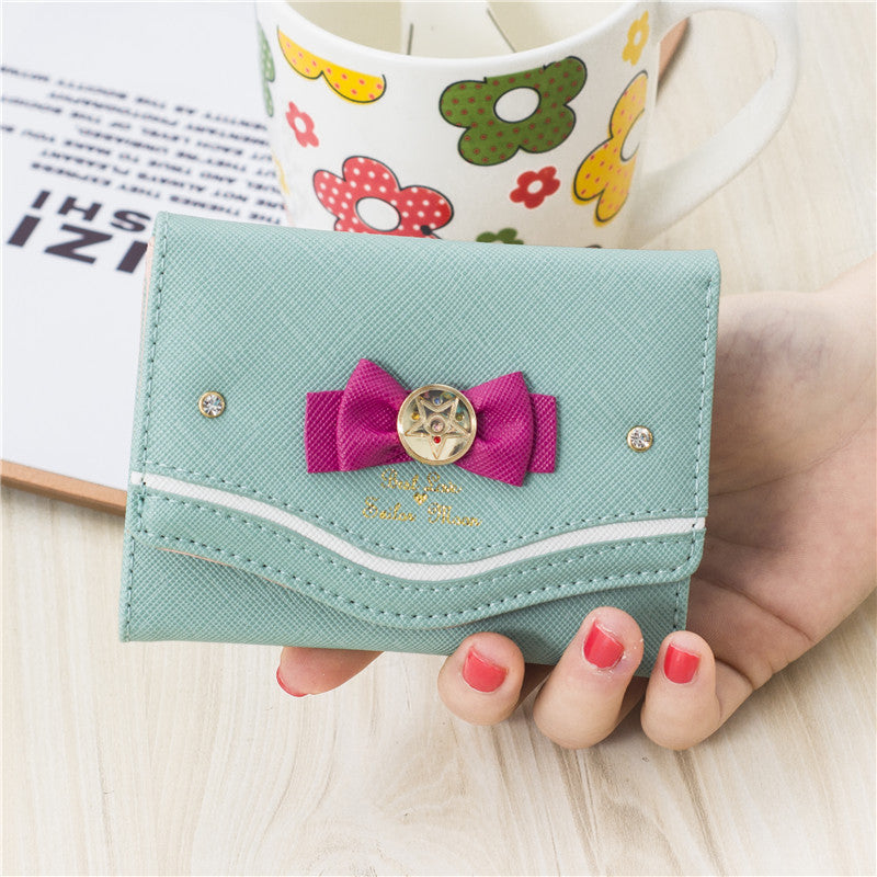 Wholesale Contrast Color Bow Cute Wallet ACC-WT-Weiw005