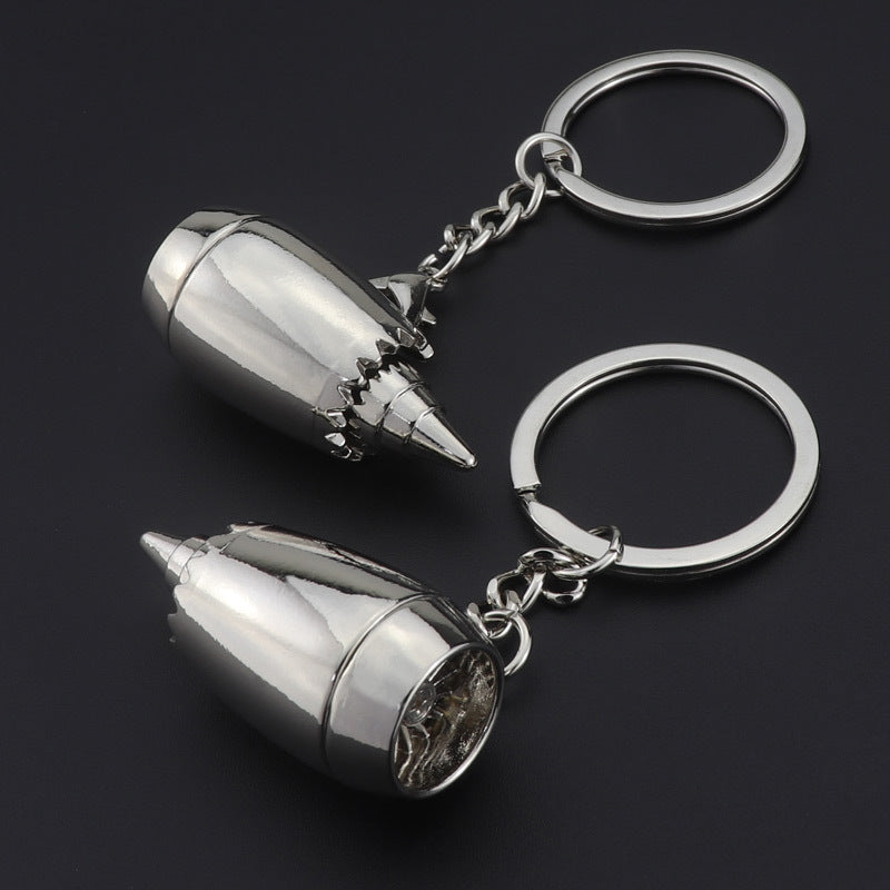 Wholesale Aircraft Engine Gift Metal Keychain