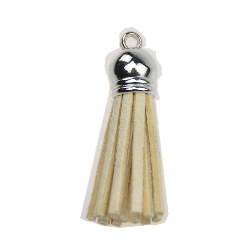 Wholesale 10pcs Deerskin Leather Tassels DIY Accessories Keychains Tassels DIY Beadable ACC-KC-YaDeng001