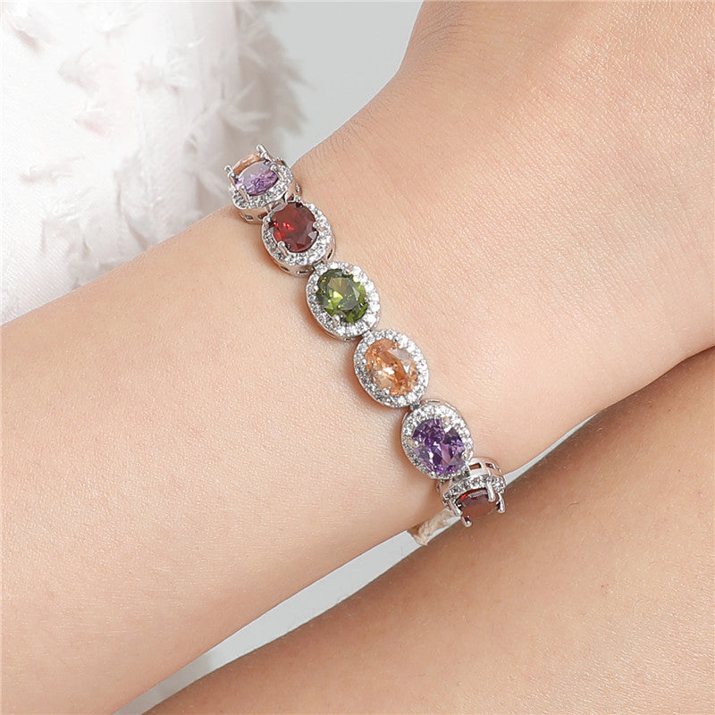 Wholesale rose gold zircon bracelet  diamond ladies bracelet