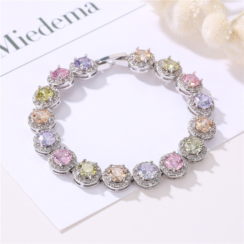 Wholesale  fashion rose gold zircon hand generation bracelet