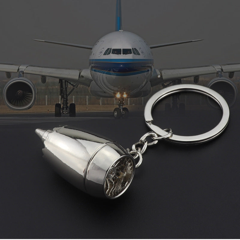 Wholesale Aircraft Engine Gift Metal Keychain