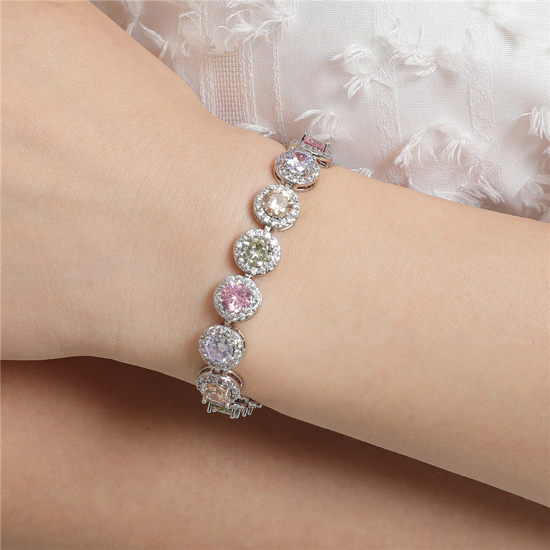 Wholesale  fashion rose gold zircon hand generation bracelet