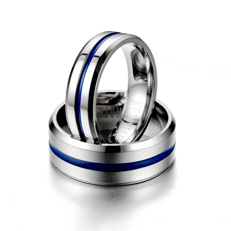 Wholesale Oil Dripping Ring Non-Fading,  Simple  Couple Ring