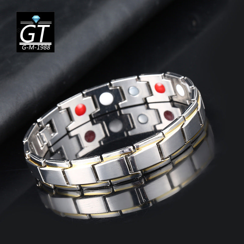 Wholesale Detachable Magnet Bracelet Alloy for Couples ACC-BT-YunJin004