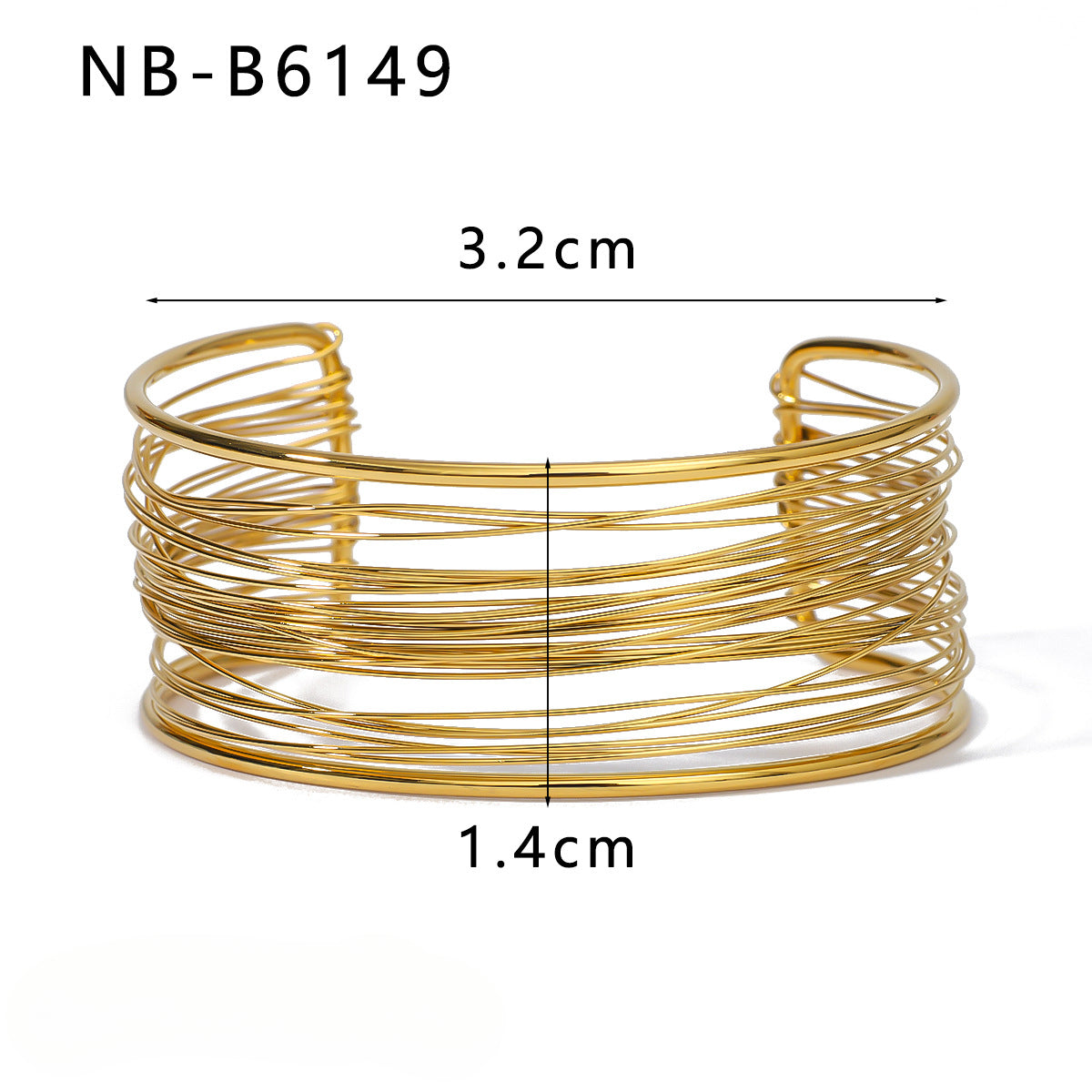 Wholesale 18K Gold Stainless Steel Multi-layer Line Bracelet ACC-BT-XinY025