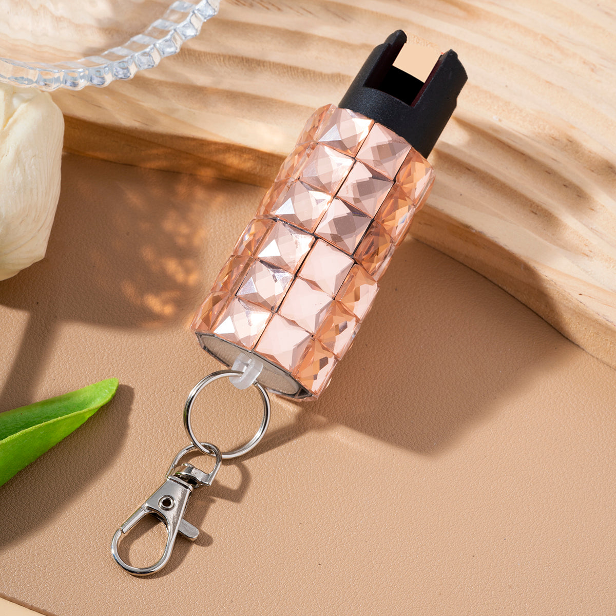 Wholesale Ladies Push Liquid Outdoor Spray Stickers Diamond Bottle Keychain ACC-KC-XingChu002