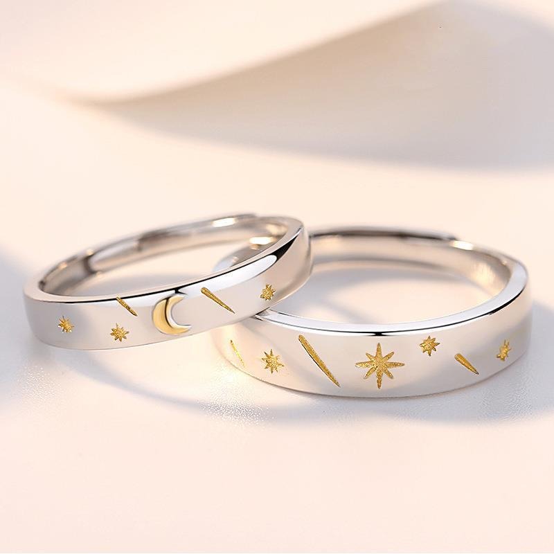 Wholesale Light Luxury Star Couple Open Adjustable Ring ACC-RS-Nisen005