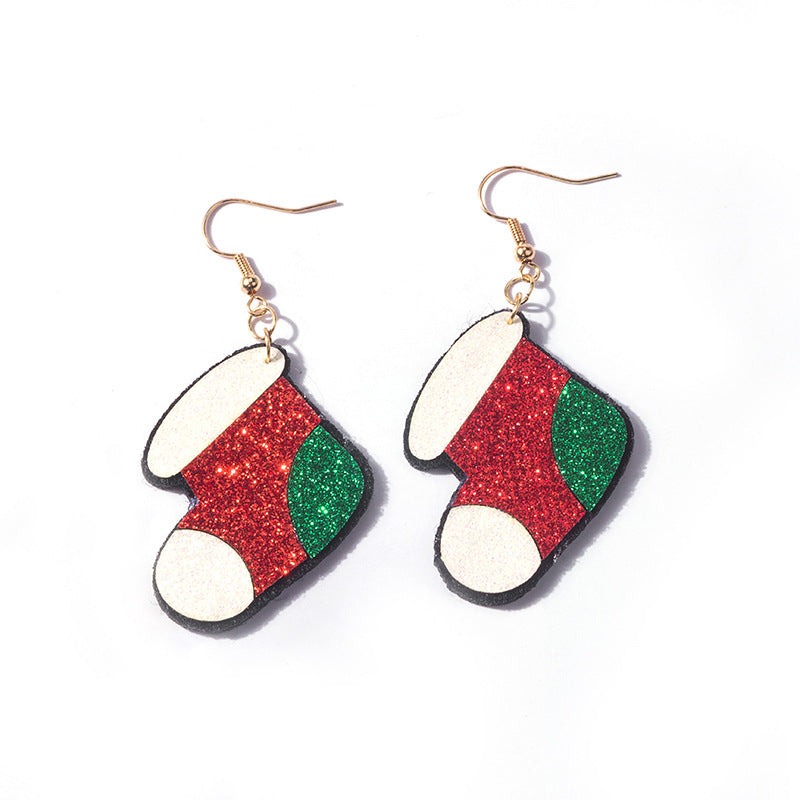 Wholesale Cartoon 3D Santa Claus Snowman Elk Earrings ACC-ES-MDD074