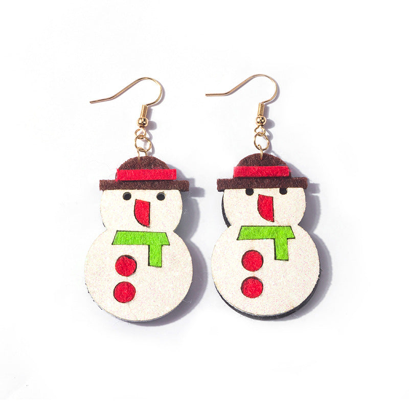 Wholesale Cartoon 3D Santa Claus Snowman Elk Earrings ACC-ES-MDD074