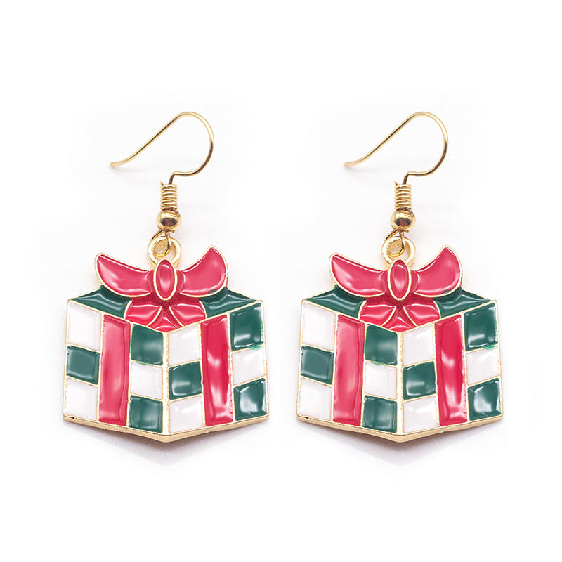 Wholesale Christmas Santa Claus Snowflake Elk Oil Drop Earrings ACC-ES-MDD049