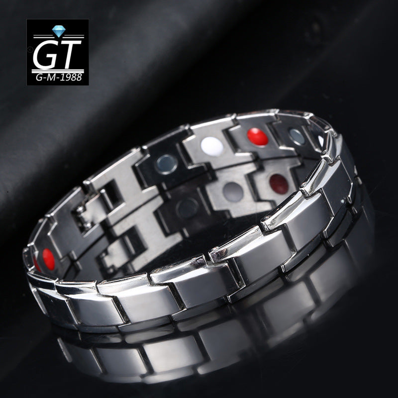 Wholesale Detachable Magnet Bracelet Alloy for Couples ACC-BT-YunJin004
