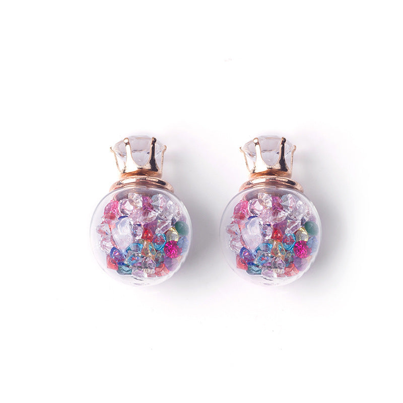 Wholesale Glass Ball Diamond Multi-color Earrings ACC-ES-MDD051