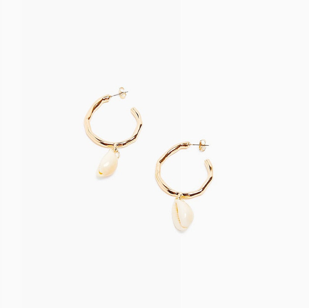Wholesale European and American Cross-border Bohemian Ins Marine Jewelry Pearl Shell Earrings Alloy Natural Summer Shell Earrings