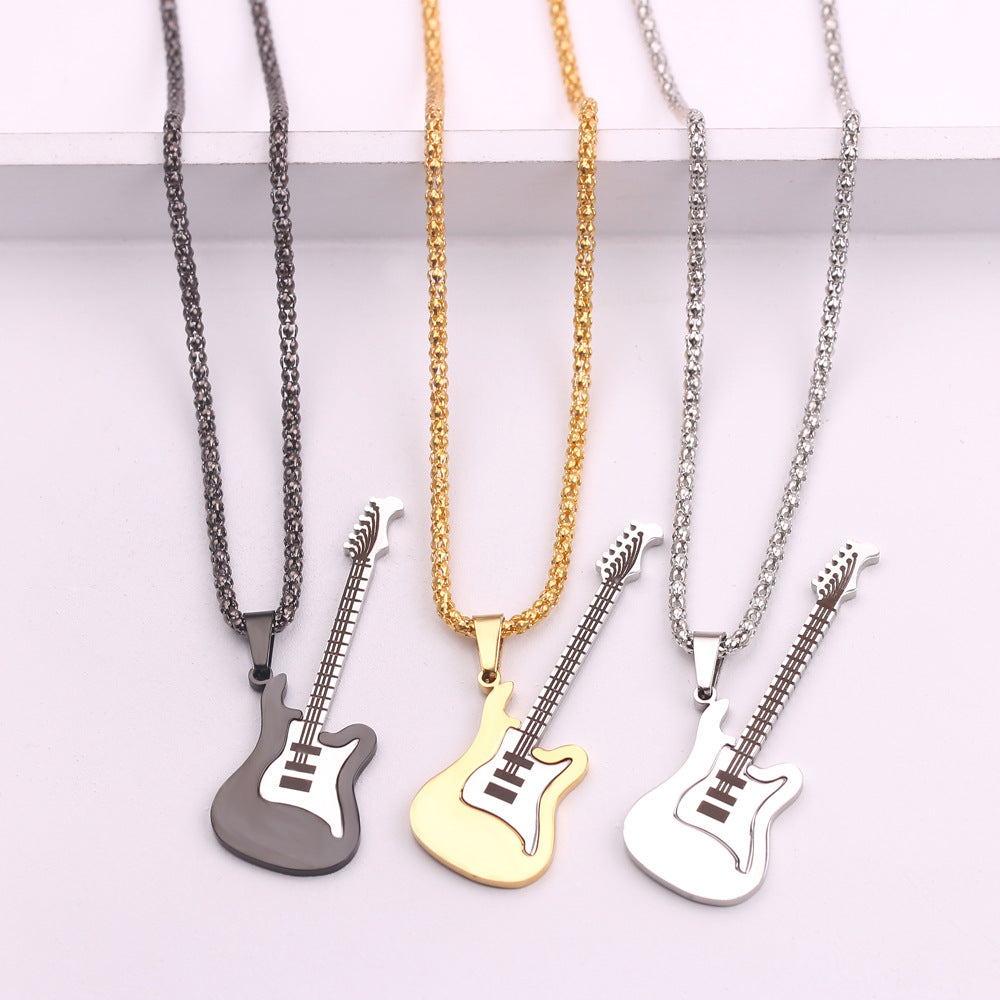 Wholesale  Violin Pendant Long Lady Diamond  Necklace