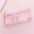Wholesale heart pink transparent cat pencil  bag