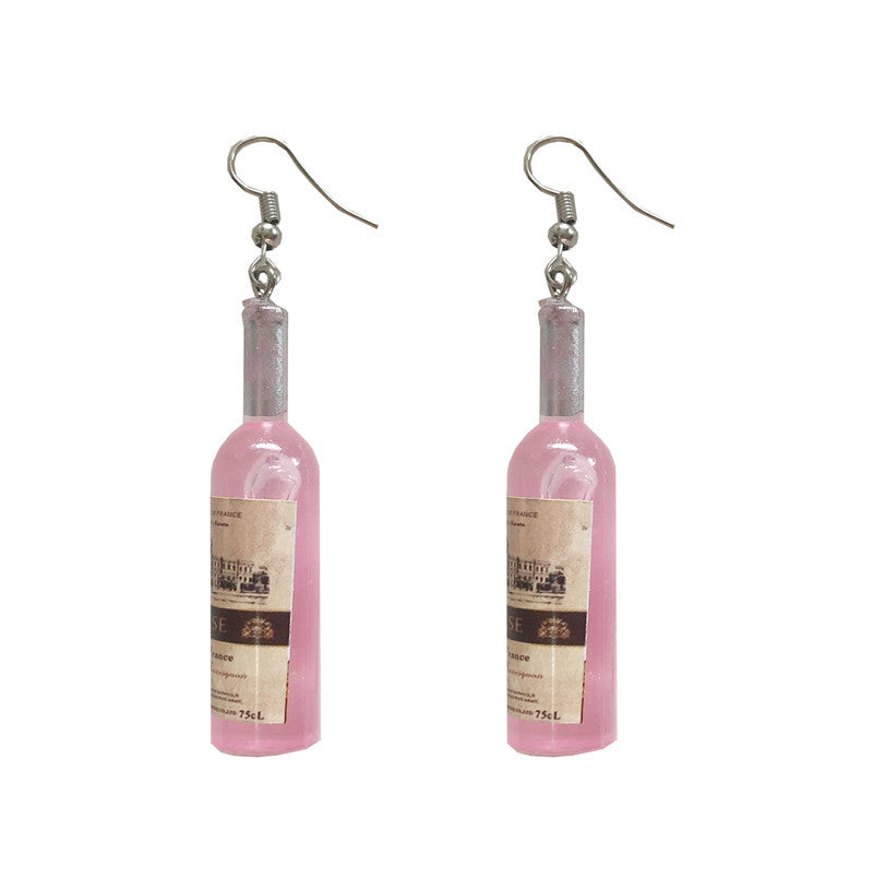 Wholesale Funny Hip-hop Wine Bottle Earrings ACC-ES-Hongw002