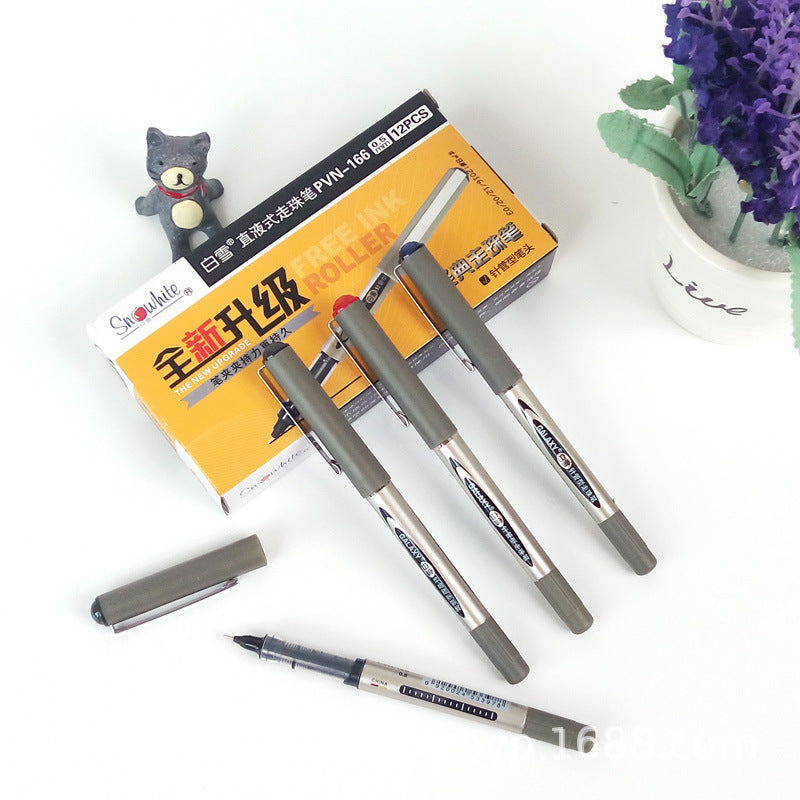 Wholesale full-tube straight liquid ballpoint pen