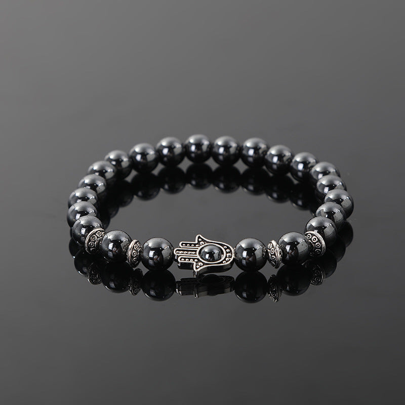 Wholesale Handmade Purple Gold Stone Bergamot Bracelet Trendy Jewelry Accessory Gift