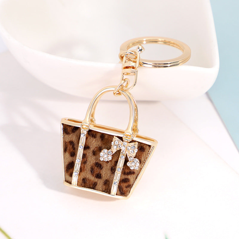 Wholesale Leopard Mini Bag Shape Alloy Keychain ACC-KC-ChenHui005